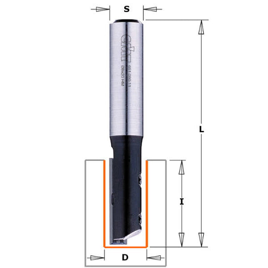 CMT 651.681.11 Insert Carbide Straight Bit 5/16-Inch Diameter 1/2-Inch Shank