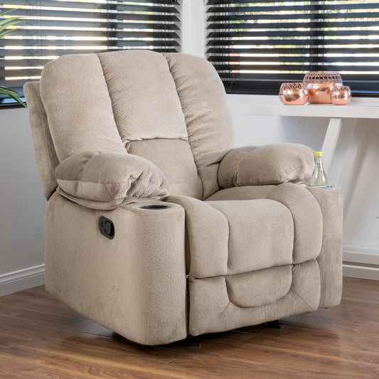 Christopher Knight Home Gannon Glider Recliner Club Chair, Beige