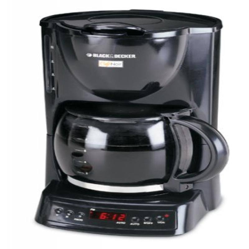 Black Decker DCM1400B Cafe Noir 10-Cup Programmable Coffeemaker, Black