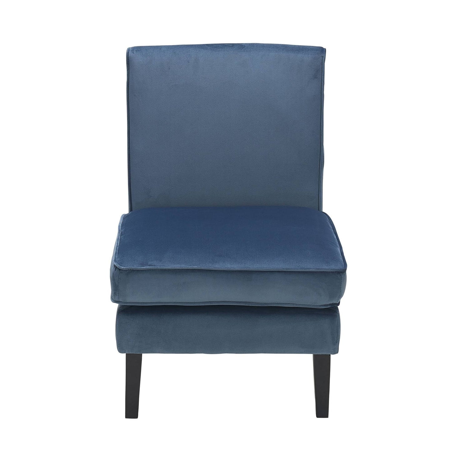 Elle Decor - Olivia Chair with Ottoman - Cobalt