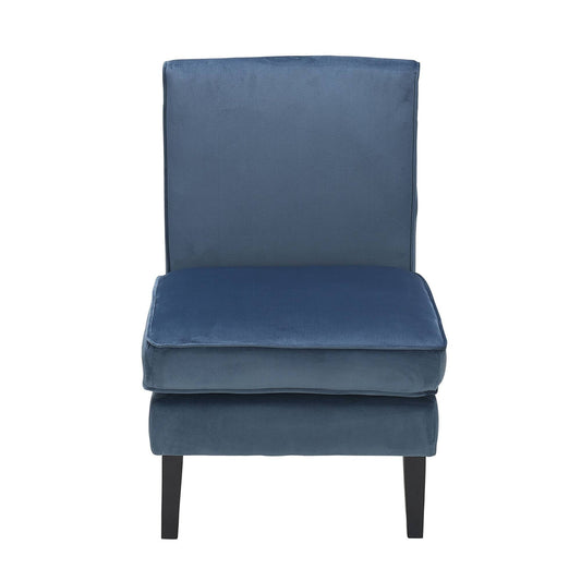 Elle Decor - Olivia Chair with Ottoman - Cobalt