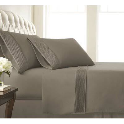 Eldon Sheet Set Size Split King, Color Dark Taupe