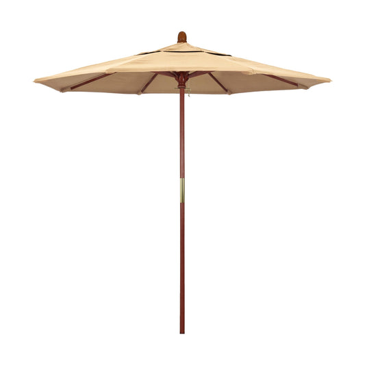 California Umbrella 7.5 ft. Wood Market Umbrella (Pacifica Beige)