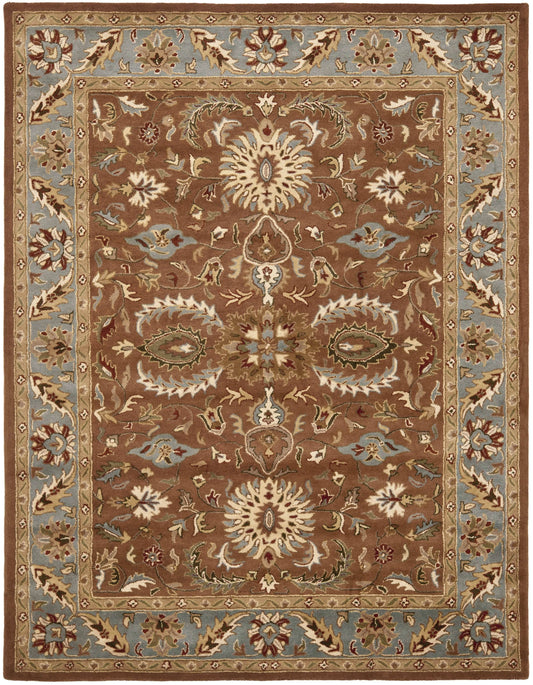 Safavieh HG968A Heritage Area Rug, Brown/Blue: 7-ft 6-in x 9-ft 6-in