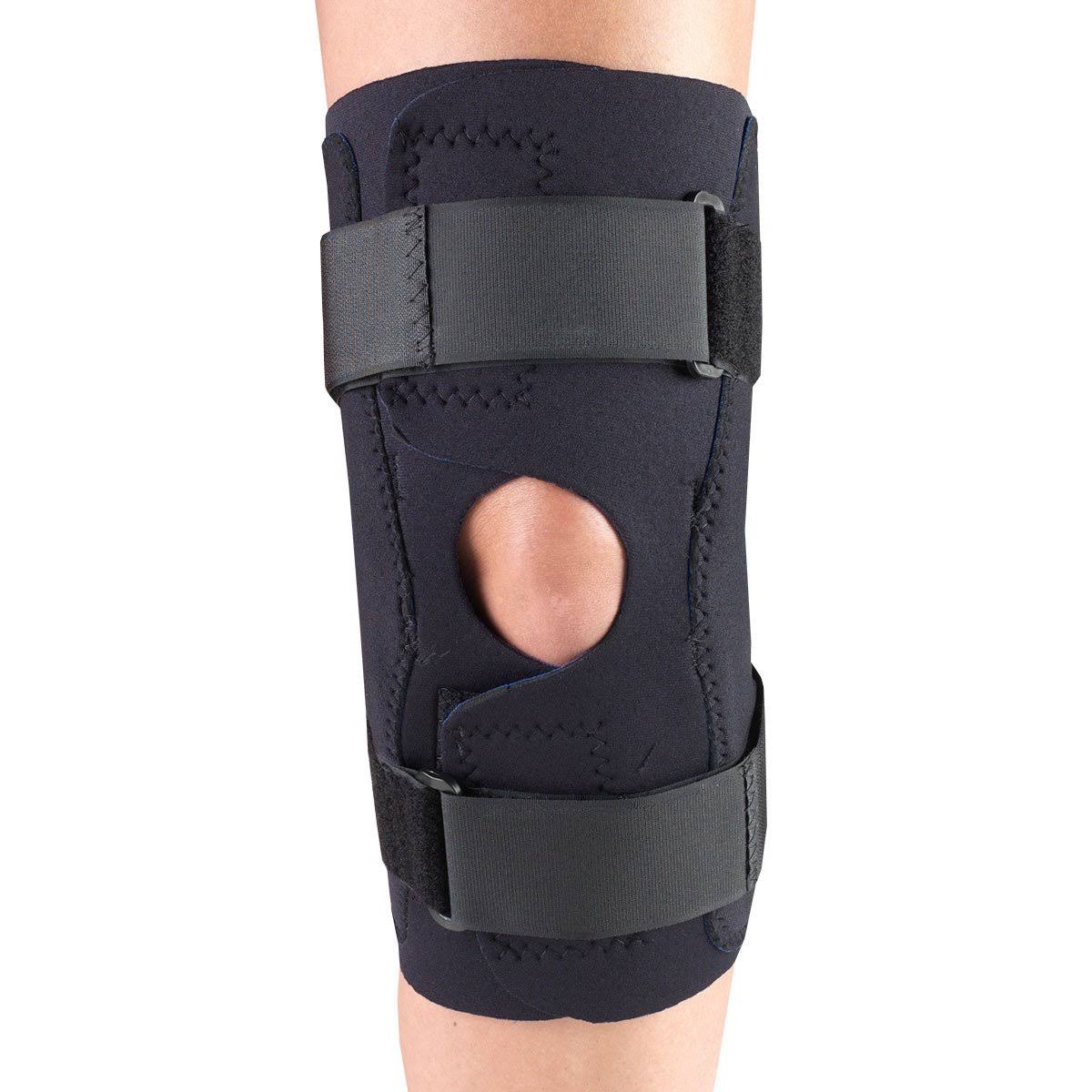 OTC Neoprene Knee Stabilizer Wrap - Hinged Bars, Black, X-Large