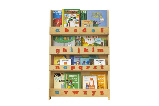 Tidy Books Kids Bookshelf with Montessori Style Alphabet - Natural