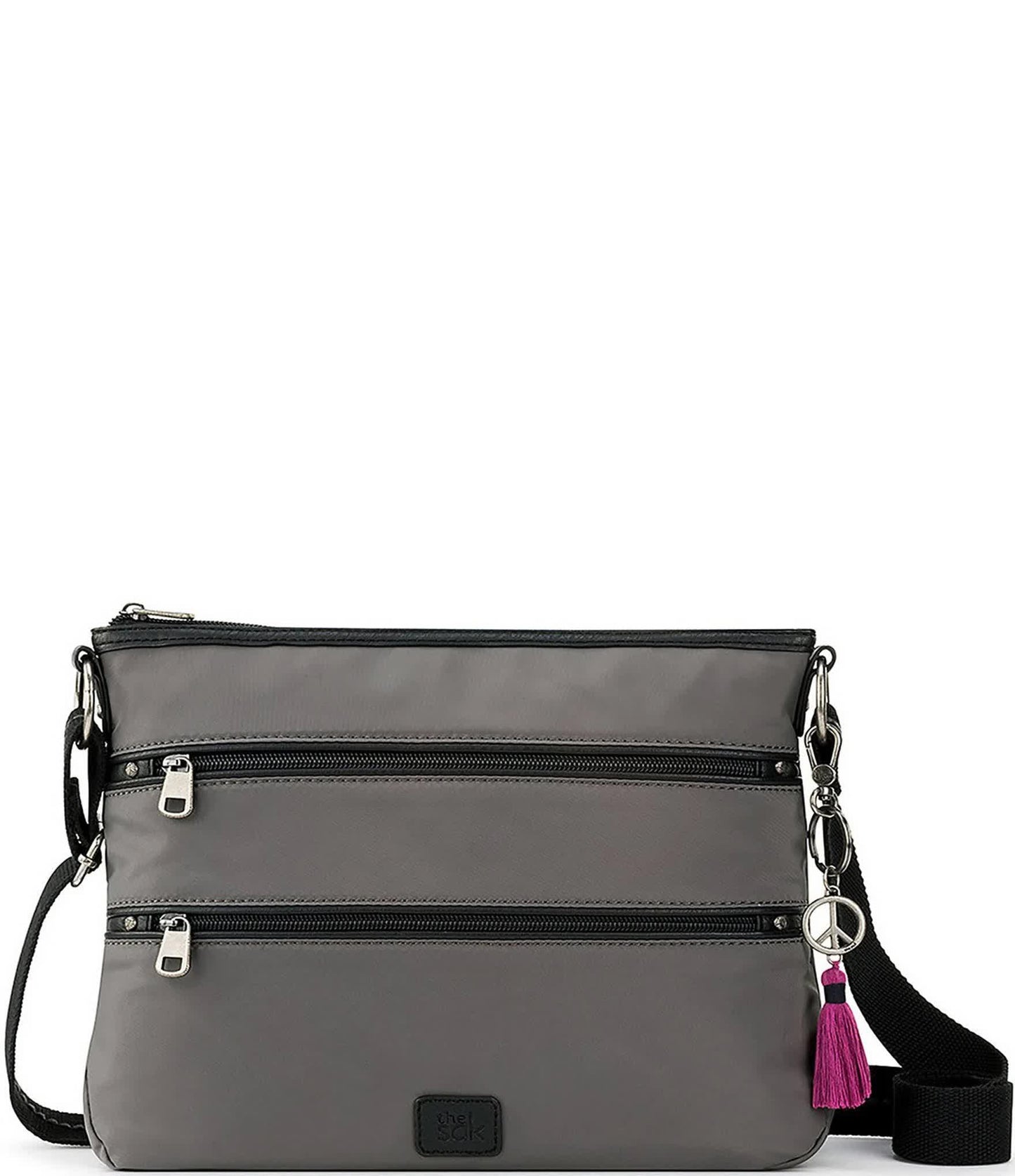 The Sak Esperato Nylon Double Zip Crossbody Bag - Slate