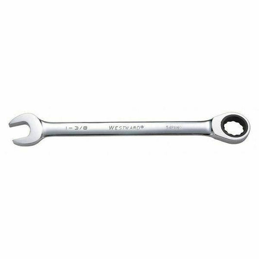 Westward 54PN40 Ratcheting Wrench,Combination,SAE,1-3/8