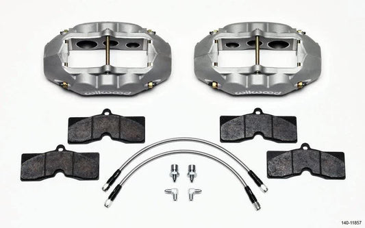 Wilwood 140-11857 D8-6 Front Caliper Kit, 65-82 Corvette C2/C3, Clear