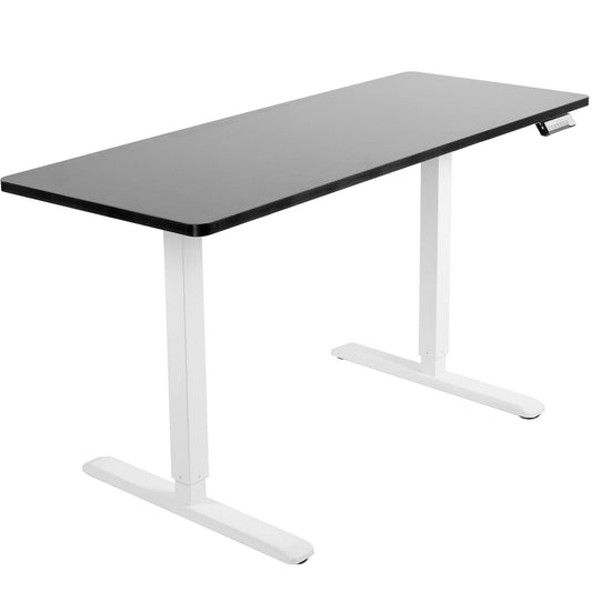 Vivo Electric 60 x 24 Stand Up Desk, White Frame Black