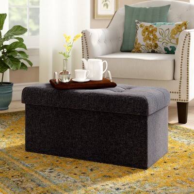 Winston Porter Foronda Storage Ottoman, Black