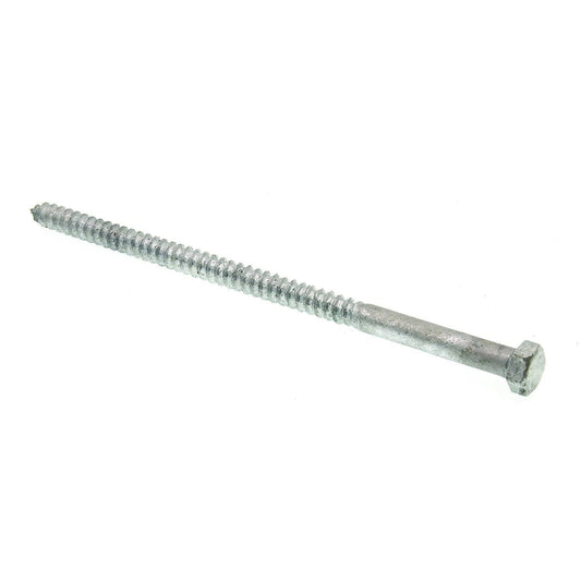 Prime-Line 3/8 in. x 8 in. A307 Grade A Hot Dip Galvanized Steel Hex Lag Screws (50-Pack)