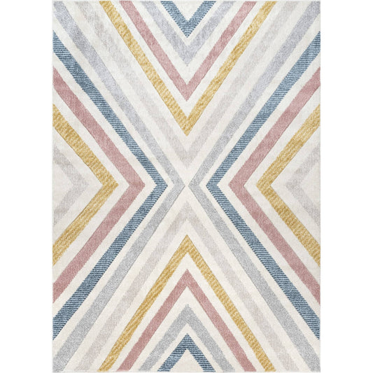 nuLOOM Neveah Contemporary Chevron Beige 8 ft. x 9 ft. 8 in. Indoor Area Rug