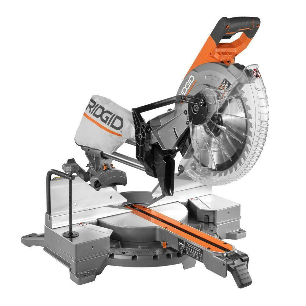 Ridgid 15 Amp Corded 12 in. Dual Bevel Sliding Miter Saw with 70 Miter Capacity