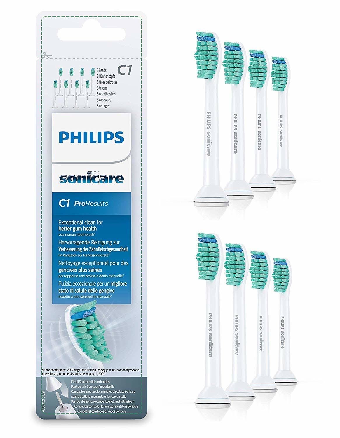 Philips HX6018/26 Sonicare Pro Results Brush Heads Standard Pack of 8