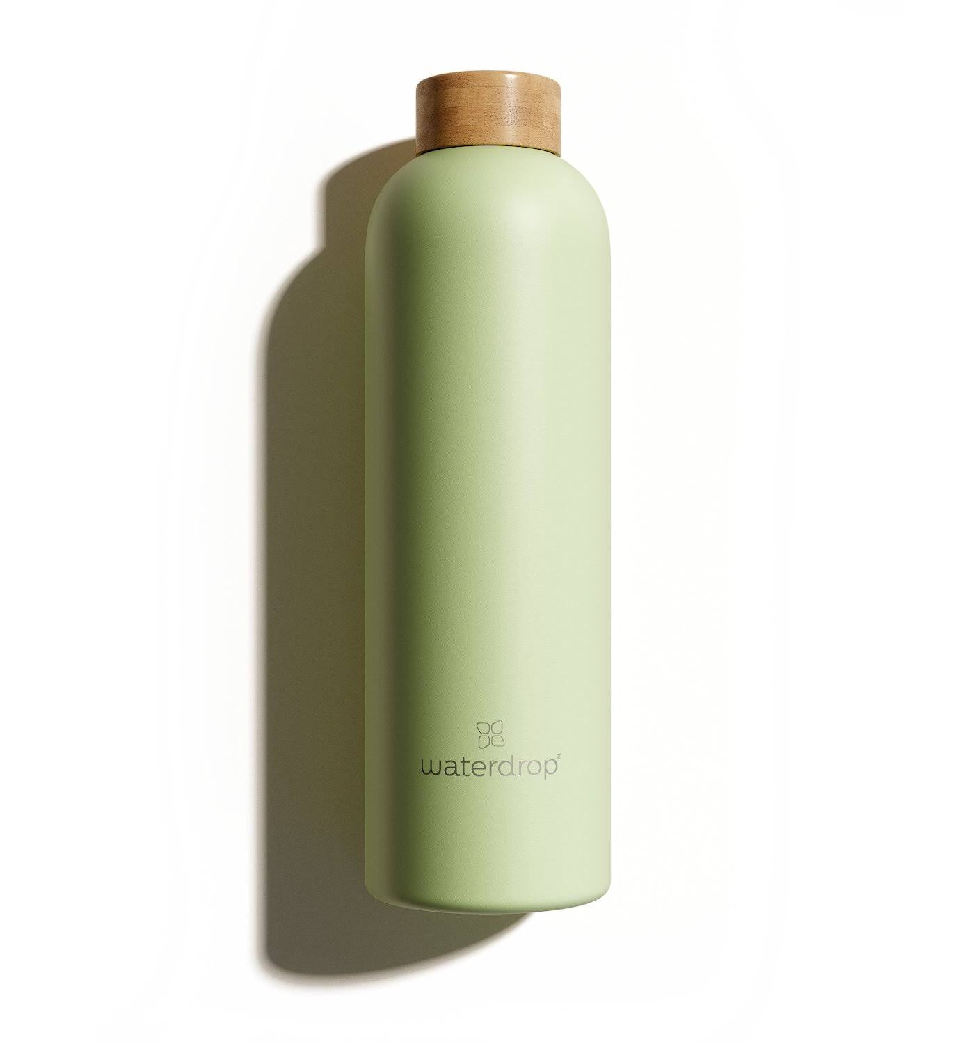 Waterdrop Stainless Steel Water Bottle (1 Litre) - Pastel Olive