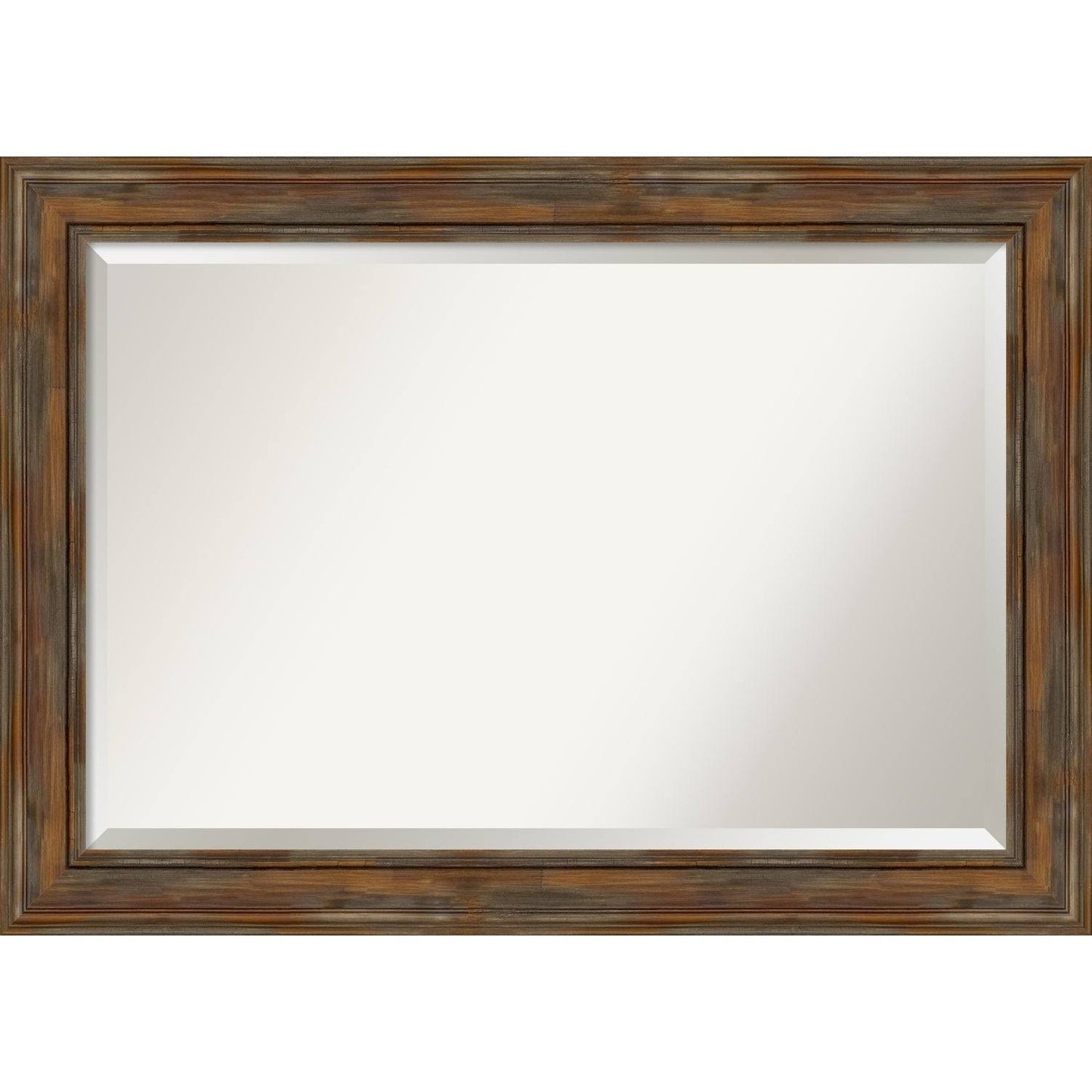 Amanti Art Bathroom Mirror, Alexandria Rustic Brown, Size 22 x 26-inch