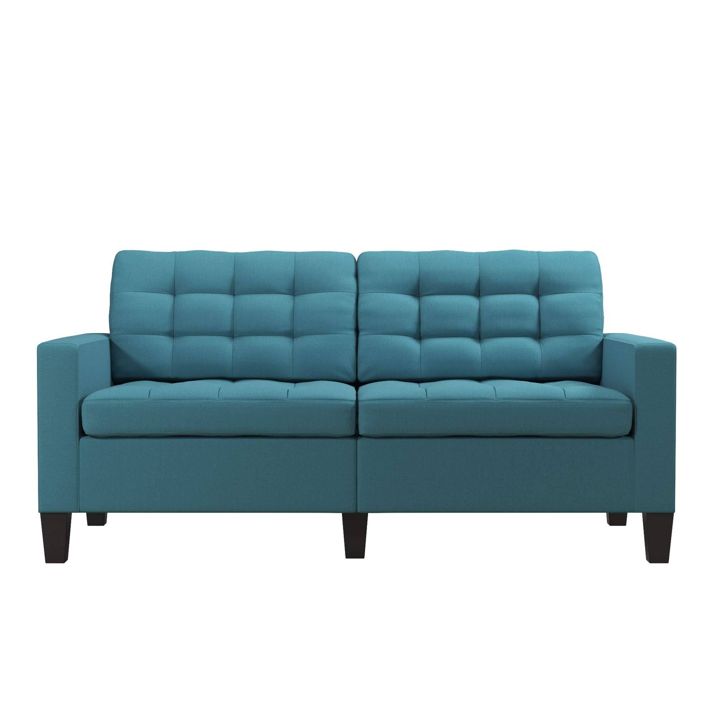 Dorel Living Emily Upholstered Sofa Couch Living Room Furniture, Teal