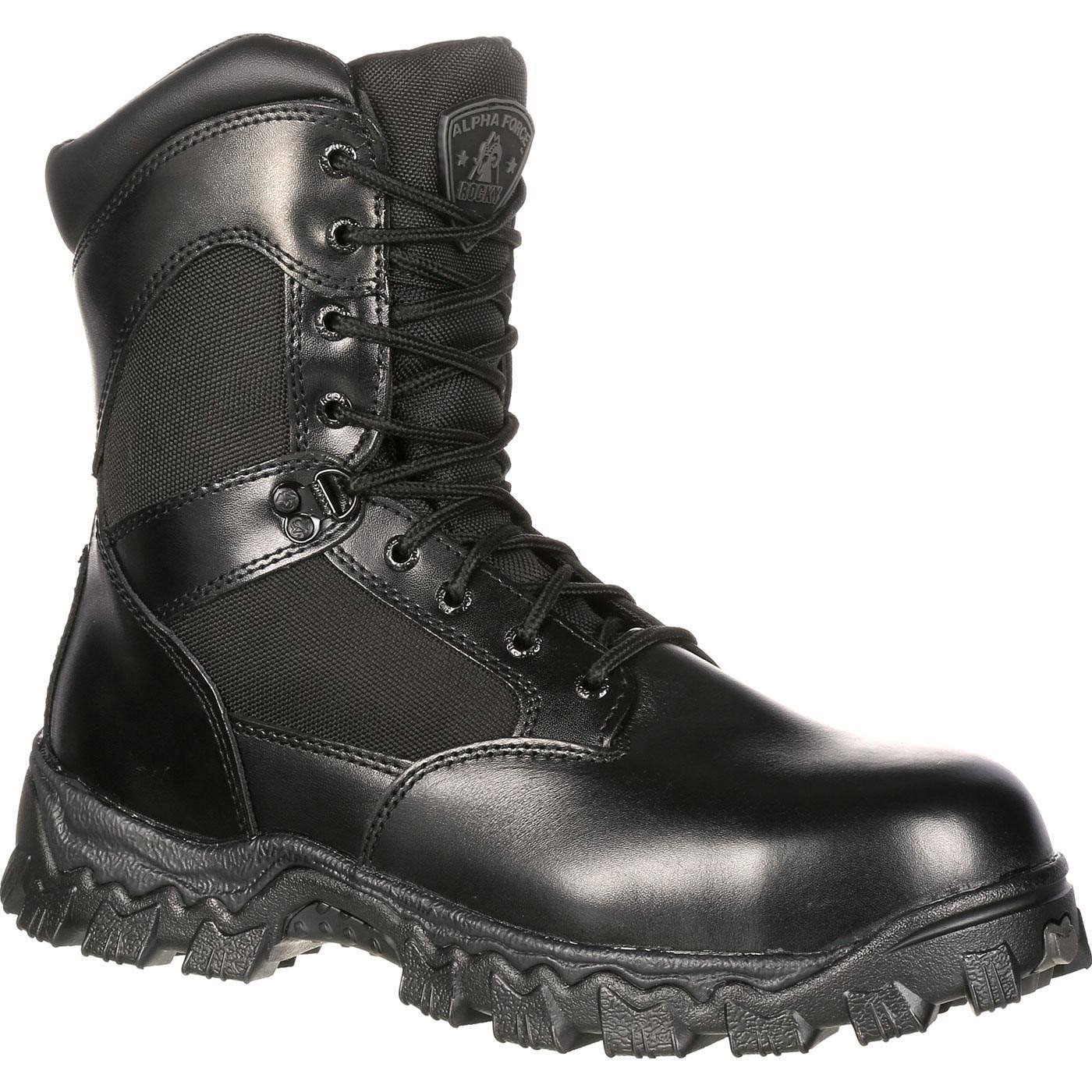 Rocky AlphaForce Zipper Waterproof Duty Boot - 16-M Black