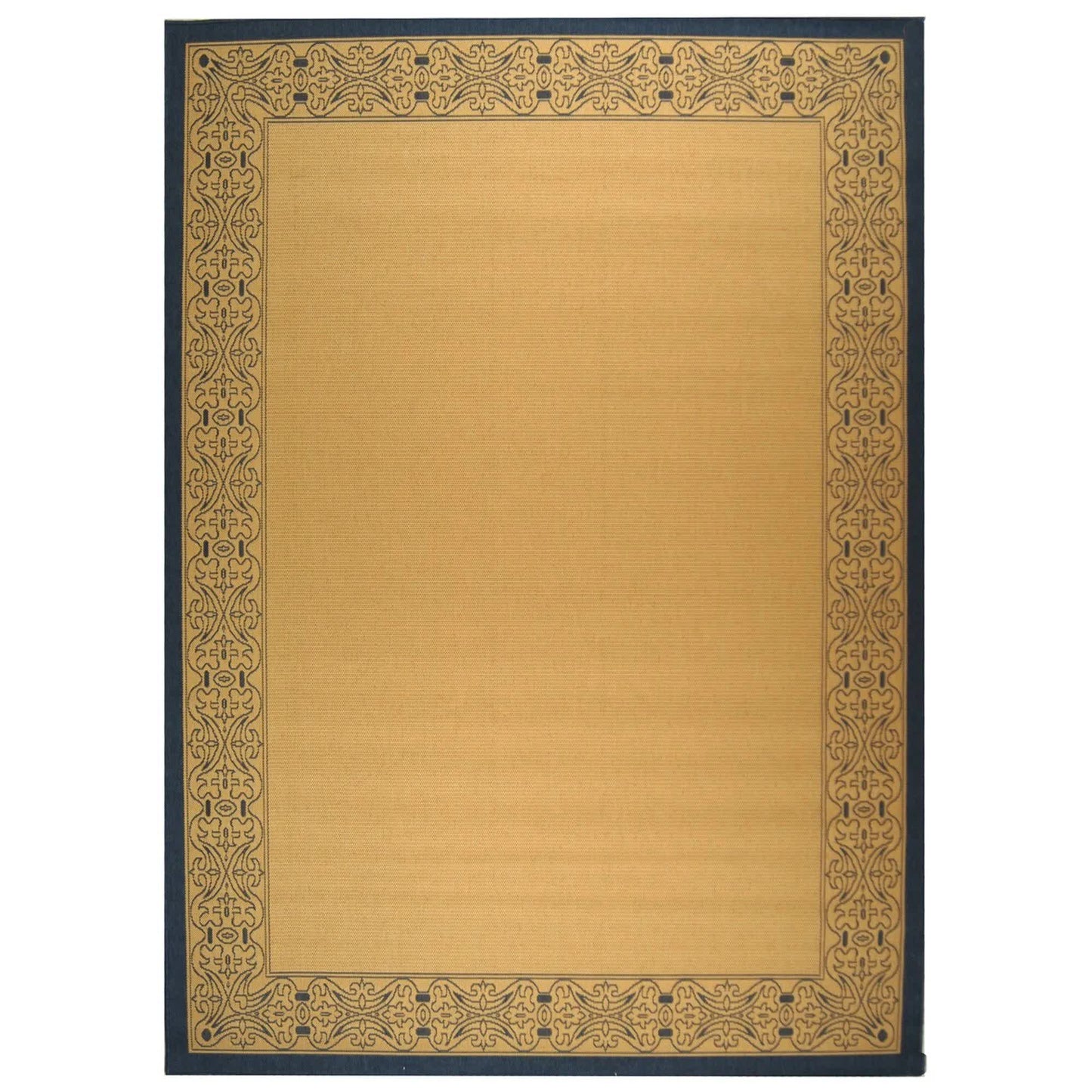 Safavieh Courtyard Natural/Blue 9 ft. x 12 ft. Indoor/Outdoor Area Rug