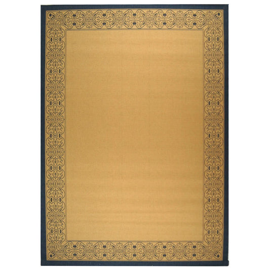 Safavieh Courtyard Natural/Blue 9 ft. x 12 ft. Indoor/Outdoor Area Rug