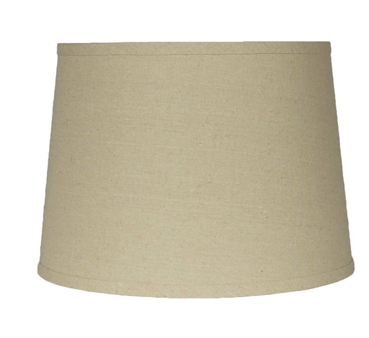 Urbanest French Drum Lamp Shade, Textured Flax Linen, 12x14x10 inch, Beige