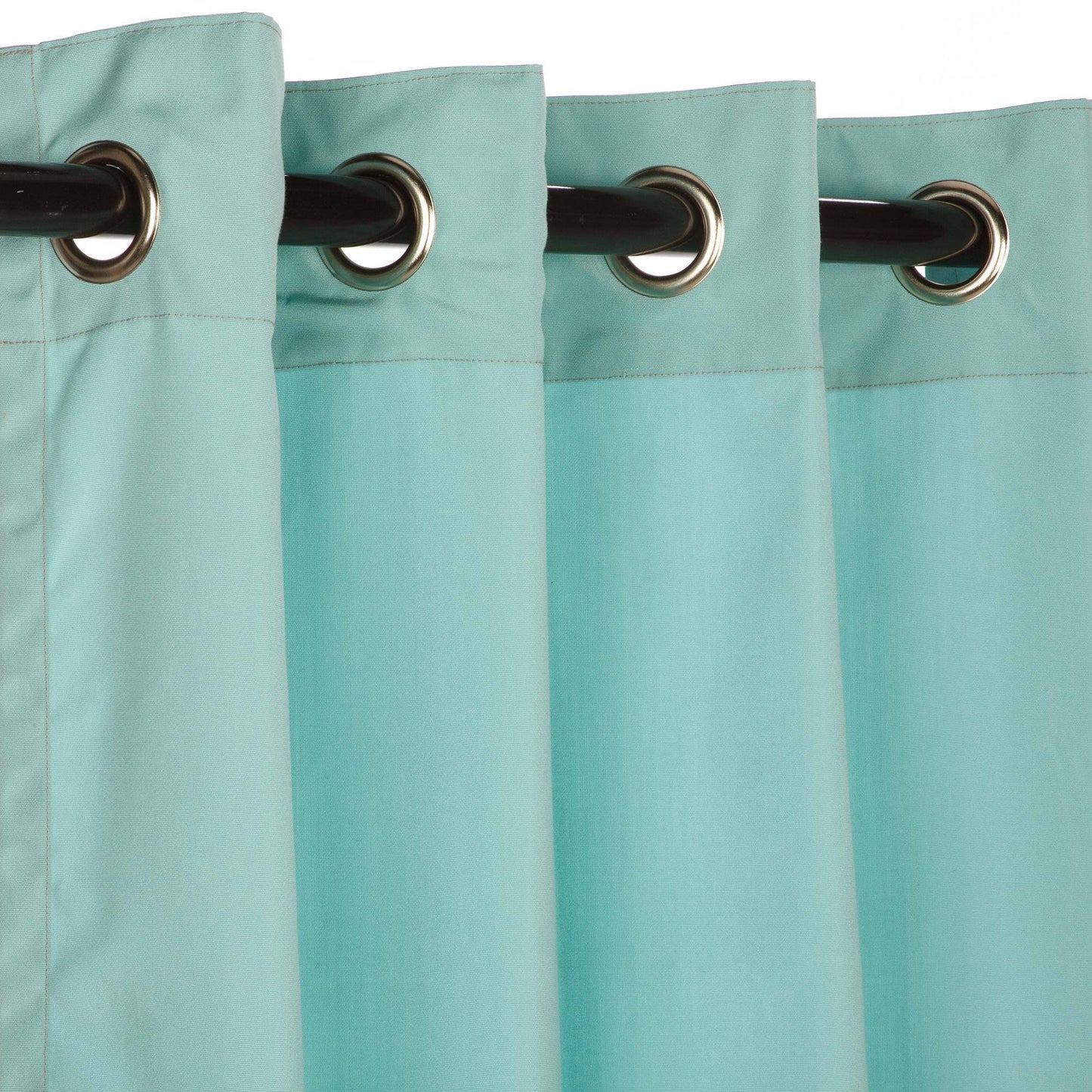 Pawleys Island Grommet Solid Sunbrella Curtain, Canvas Glacier / 7-ft