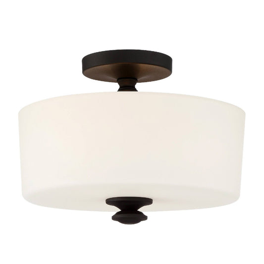 Crystorama TRA-A3302-BF Travis 2 Light Black Forged Ceiling Mount