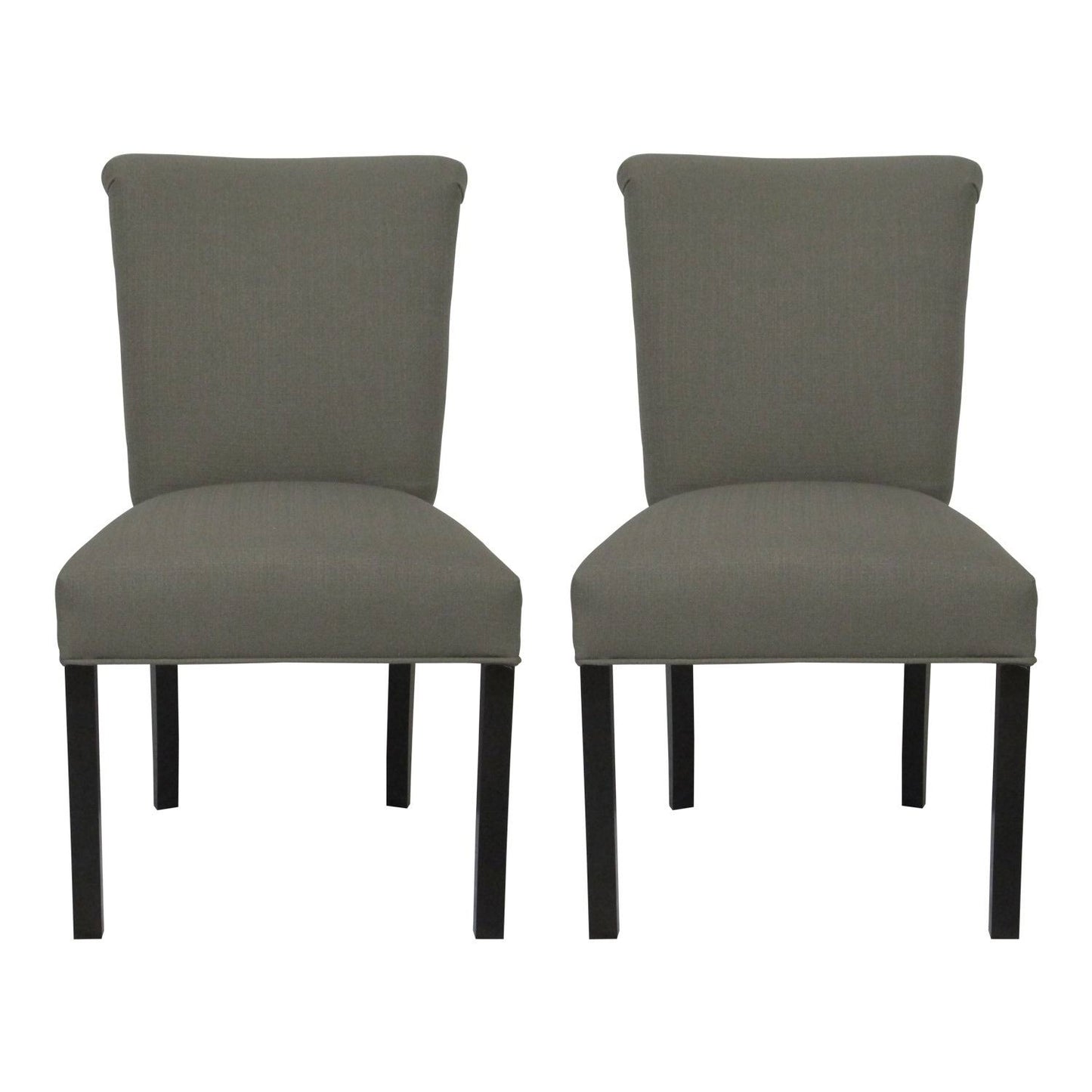 Sole Designs Barcelona Klein Rollerback Dining Chairs (Set of 2) - 20 Inches W. x 25 Inches D. x 36 Inches H, Gray