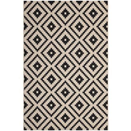 Wrought Studio EISEN Geometric Trellis Black/Beige Indoor/Outdoor Area Rug, Size  Rectangle 8 x 10