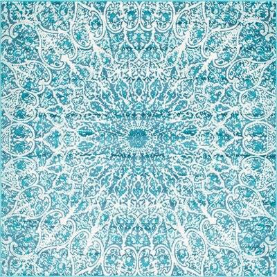 Affleck Abstract Turquoise Area Rug Bungalow Rose Rug Size: Square 8