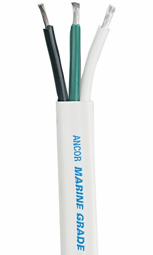 Ancor - White Triplex Cable - 16/3 AWG - Flat - 500& 131750