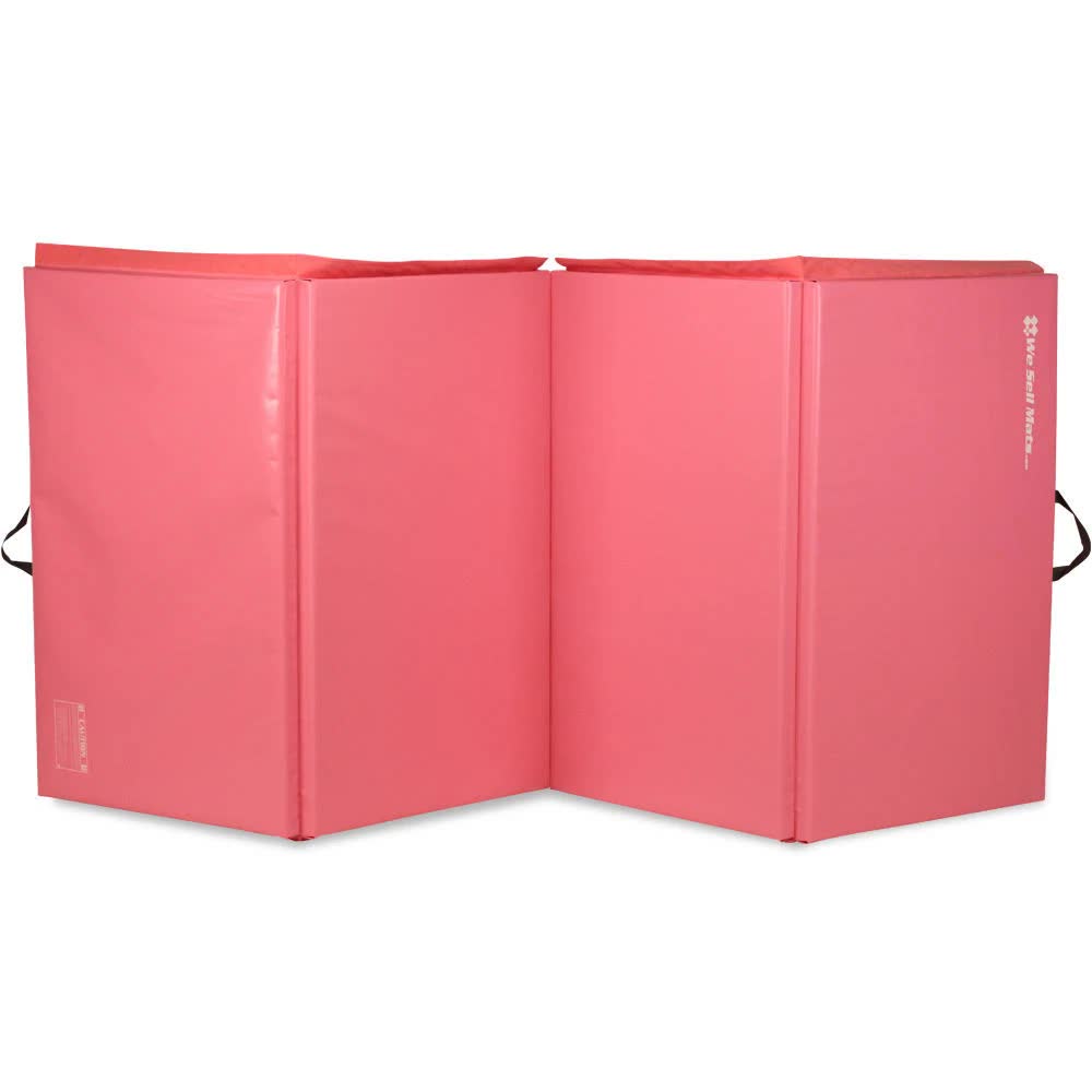 We Sell Mats Folding Personal Fitness Exercise Mat, 4& x 10& Pink