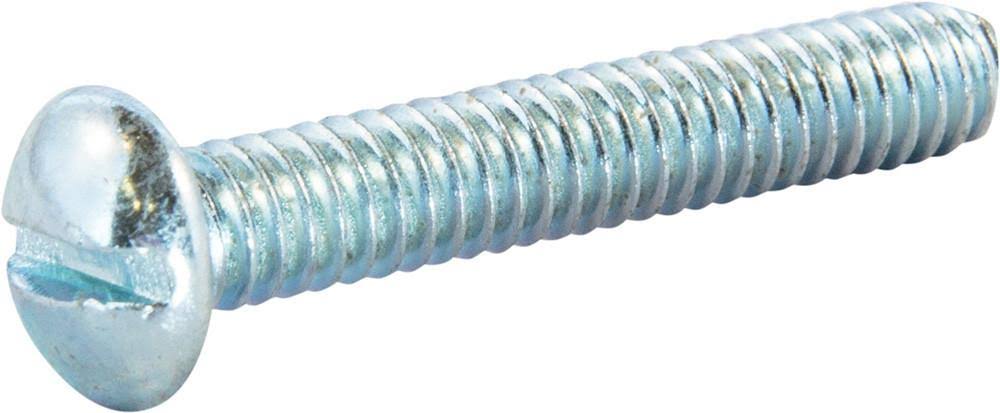 1/2-13 x 4 Slotted Round Machine Screw Zinc Plated