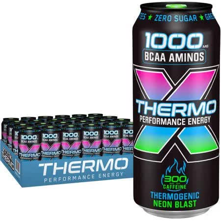 (24 cans) Rockstar Thermo Neon Blast Energy Drink 16 fl oz