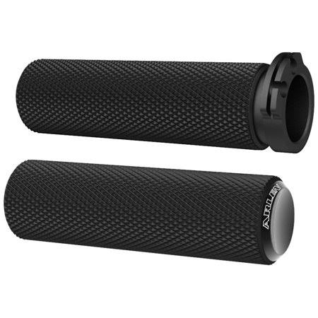 Arlen Ness 07-325 Fusion Series Grips - Knurled - Black