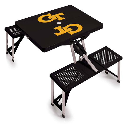 Picnic Time Picnic Table Black Georgia Tech Yellow Jackets