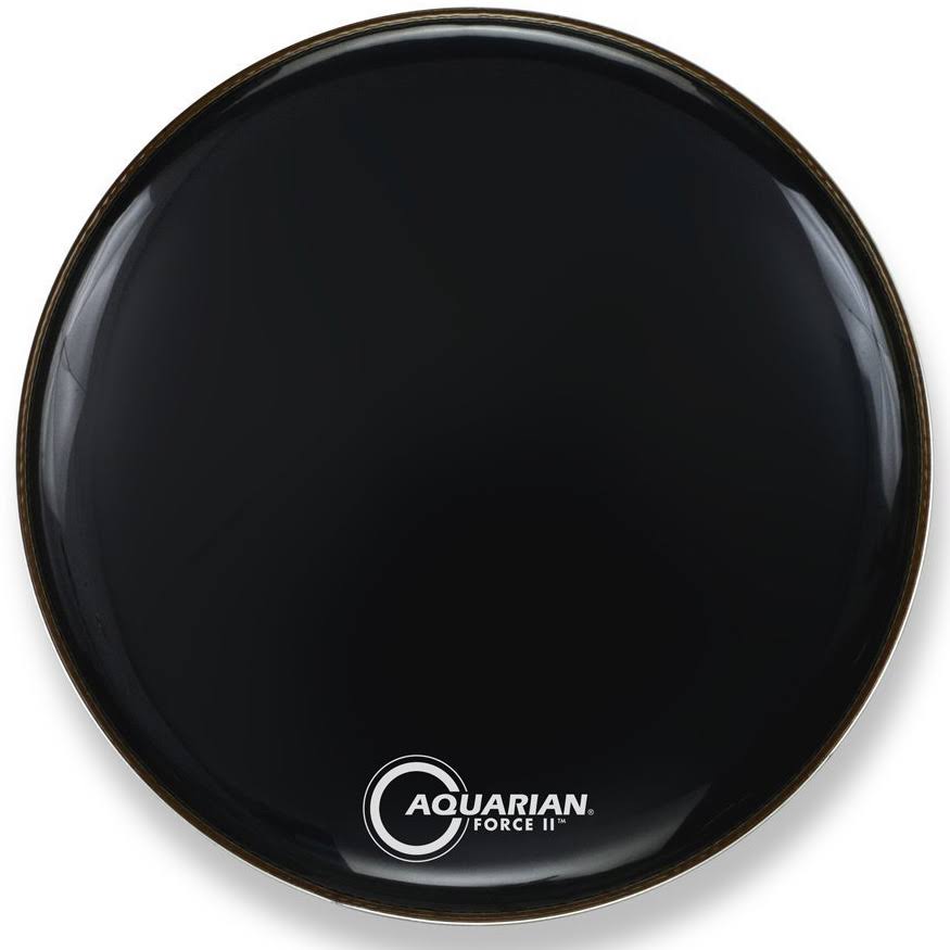 Aquarian Force II Resonant Bass Drum Head (Gloss Black, 18 inch)