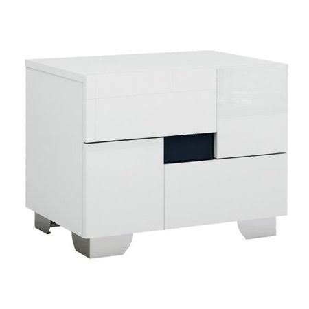 Orren Ellis Jayda 2 Drawer Nightstand, White