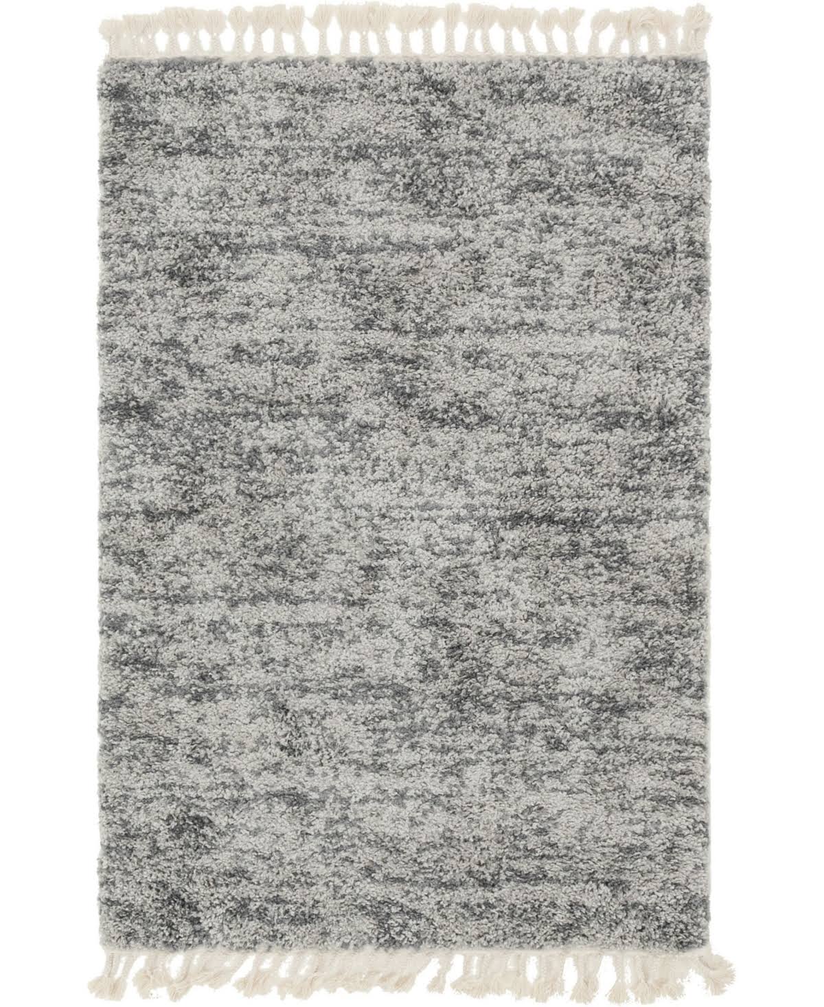 Unique Loom Misty Hygge Shag Rug, Gray (4 0 x 6 0)