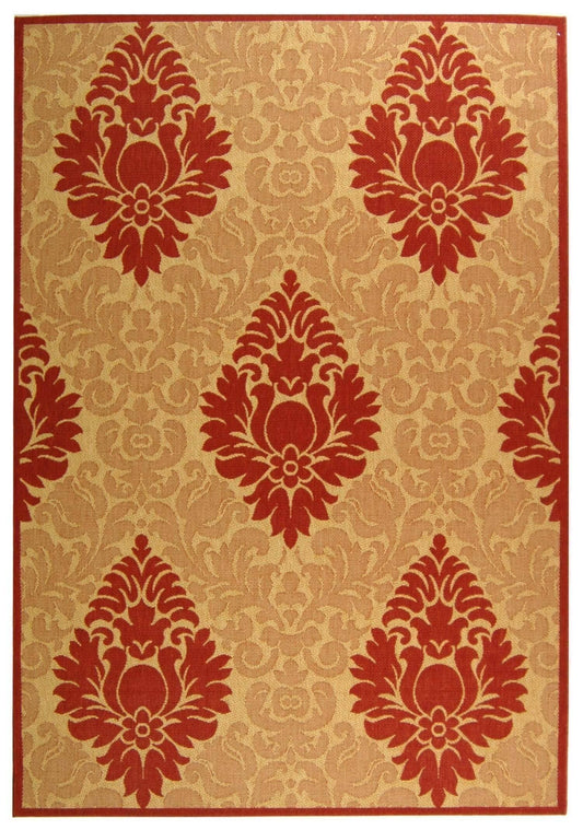 Safavieh Courtyard Area Rug CY2714 Natural / Red, 8 x 11