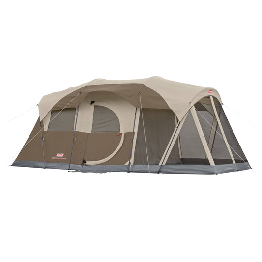 Coleman WeatherMaster 6-Person Tent with Screen Room, Brown/Tan