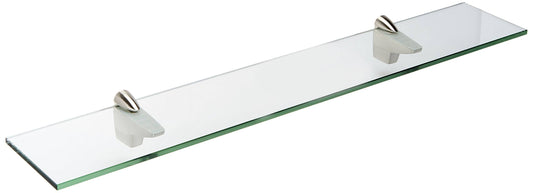 Spancraft Glass Falcon Glass Shelf, Brushed Steel, 10 x 24