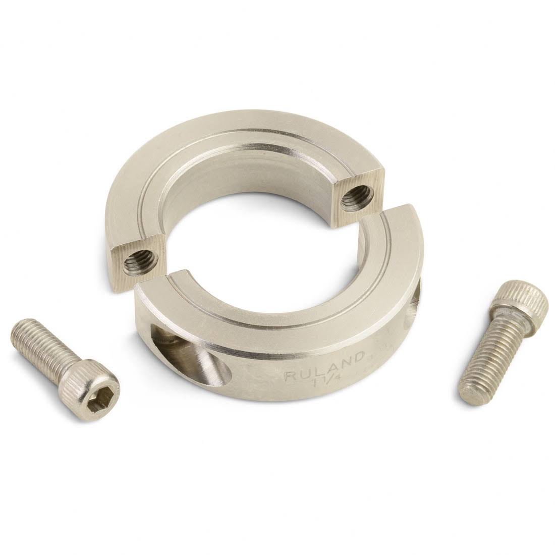 Ruland Manufacturing SP-42-SS Shaft Collar,Clamp,2Pc,2-5/8 In,303 SS