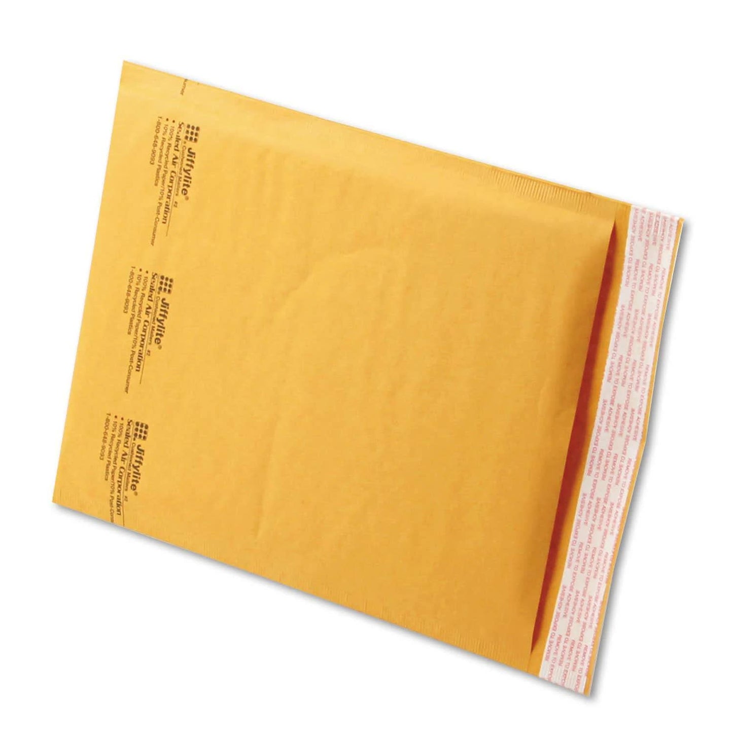 Sealed Air Jiffylite Self Seal Mailer, #2, 8 1/2 x 12, Golden Brown, 100/Carton