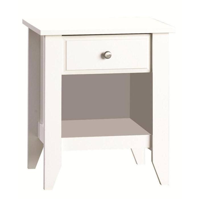 Child Craft Shoal Creek 1 Drawer Nightstand in Matte White