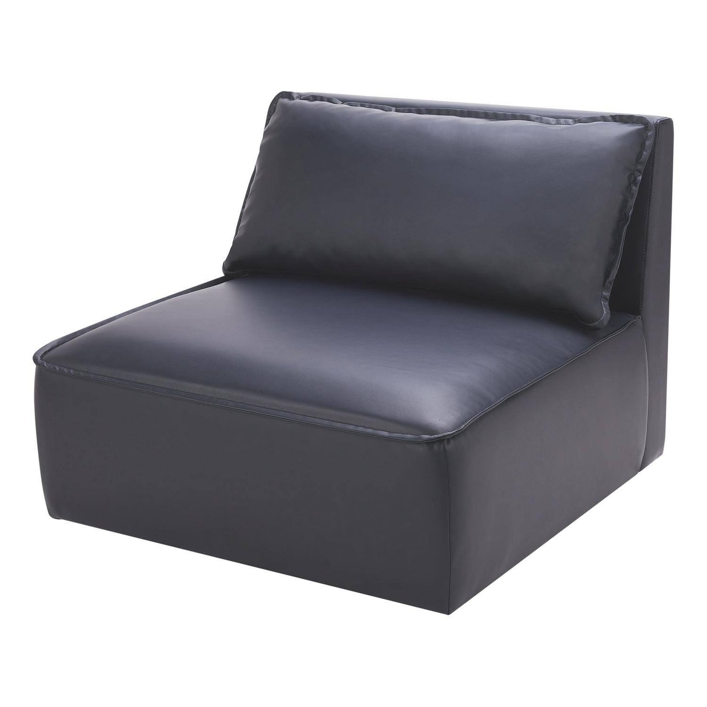 Better Homes Gardens Morgan Faux Leather Modular Lounge Chair, Black