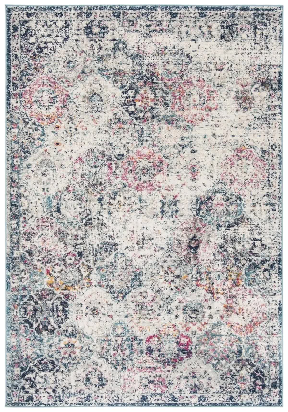 Safavieh MAD611N-10SQ 10 x 10 ft. Madison Bohemian Square Rug Navy Teal