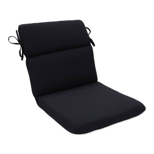 Pillow Perfect Outdoor Fresco Rounded Chair CUSHION, Black