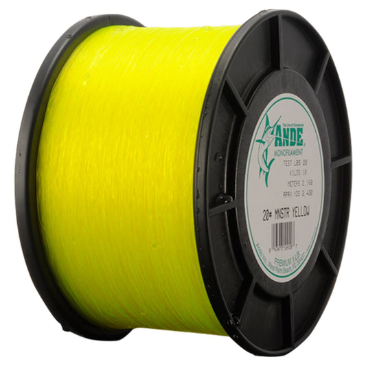 Ande Monster Monofilament Line 60 Pounds 800 Yards - 1 Pound Spool - Yellow